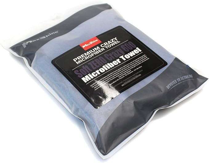 Maxshine 500GSM Edgeless Microfiber Towel for Car Detailing - Blue, 16”x24” (40x60cm), High-Absorbency & Ultra-Soft for Car Detailing & Polishing