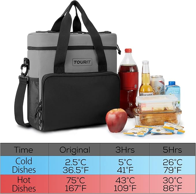 TOURIT Small Soft Cooler Bag Insulated, 24/35/46-Can Lunch Cooler Bag, Ice Chest, 14.6/24/32L Leakproof & Portable Coolers for Picnic, Beach, Camping, Work, Travel, Trip