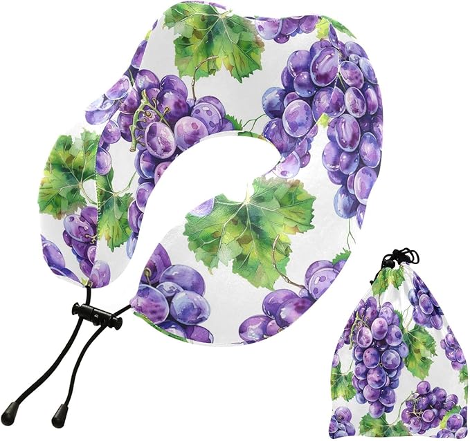 Purple Grape Portable U-Shape car Pillow Travel kit Sleep Neck Cushion