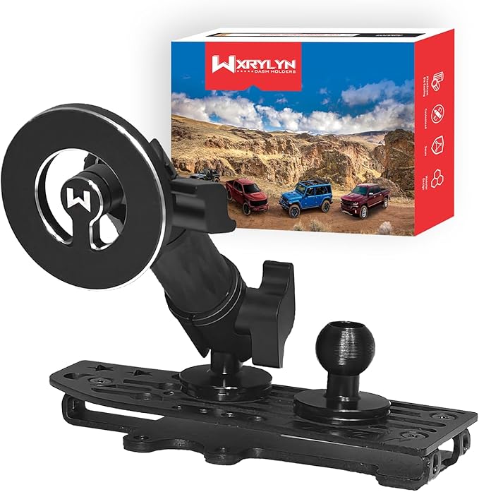 WXRYLYN 2025 2024 Wrangler JL Gladiator Dash Magnetic Phone Mount for 2024 2025 J eep Wrangler JL 4xe Gladiator Metal Dash Platform Magnetic Phone Mount 2024 Wrangler Cell Phone Holder-Driver Side