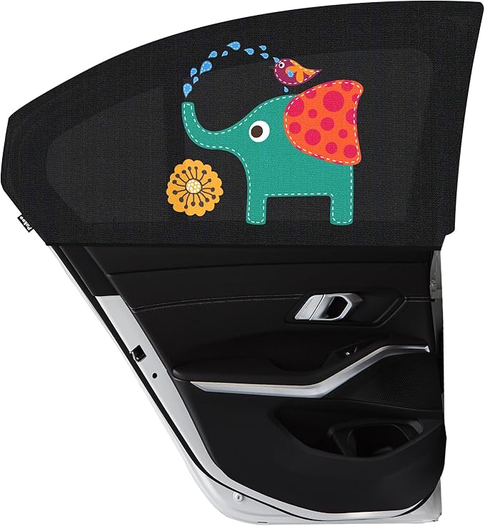 Car Window Shades for Baby, 2 Pack Car Sun Shades with UV Protection, Universal Fit Stretchable Side Window Sunscreen Sun Shades, Rear Window Shades for Kids 21.7 * 39.4 inches