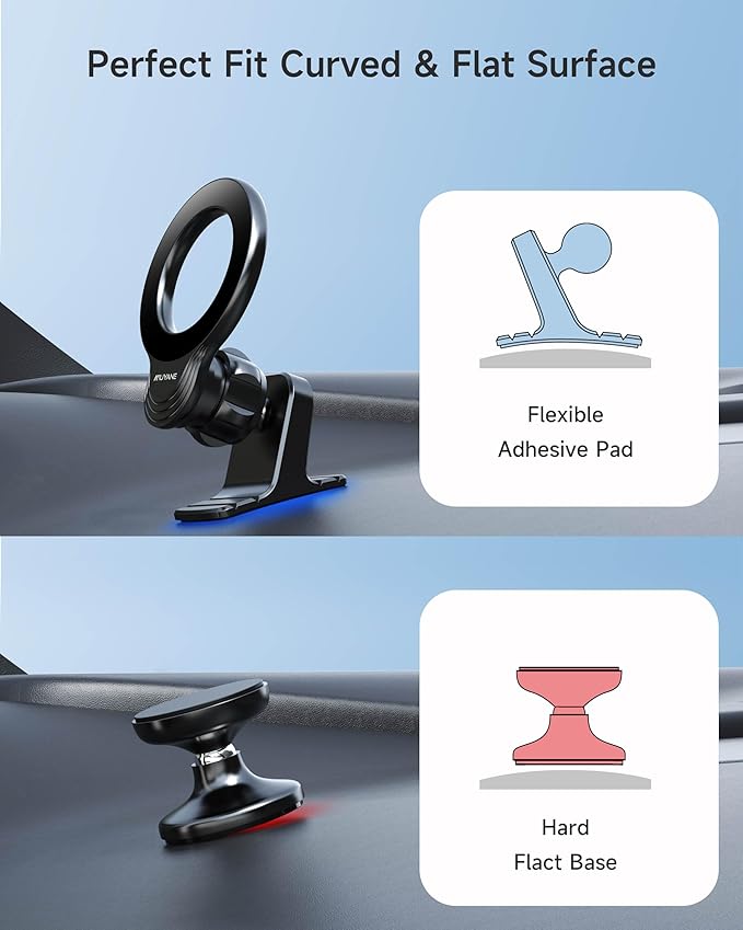 Compatible with Magsafe Car Mount, Magnetic Phone Holder [Strongest Magnets],2 in 1 Super Stable Dashboard & Air Vent Car Phone Mount Fit for iPhone 14/14 Pro/14 Max/13/13 Pro