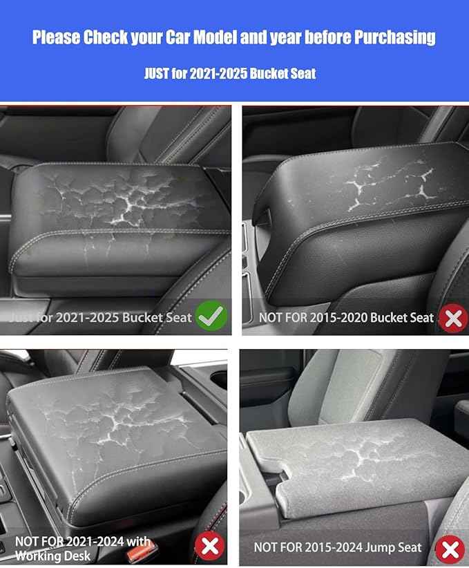 INTGET Center Console Cover for 2025 2026 Ford F150 Accessories Interior 2021 2022 2023 2024 Car Middle Arm Rest Armrest Lid Seat Cover Protector Elbow Cushion Pad (Carbon Fiber Texture, 2021-2026)