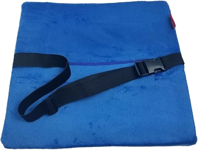 Bookishbunny Comfortable Ergonomic Memory Foam Back Lumbar Support Cushion for Chairs Car Office Home with Removable Soft Velvet Cover (Royal Blue)