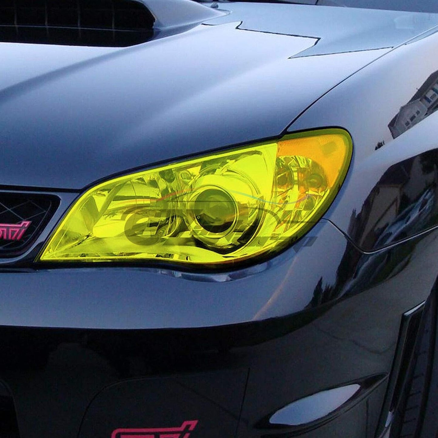 EZAUTO WRAP Free Tool Kit 12"x120" (1FT x 10FT) Glossy Light Black Smoke Headlight Taillight Fog Light Side Marker Vinyl Tint Film Self Adhesive