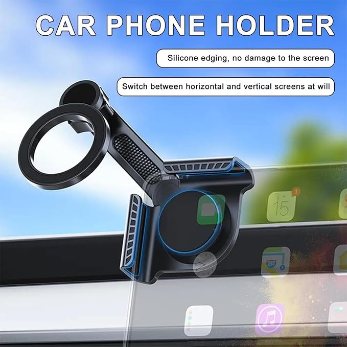 Tesla Phone Mount, for MagSafe Car Mount, Magnetic Vehicle Phone Holder for Tesla Model 3/Y/S/X Accessories Screen, Fits for iPhone 16/15/14/13/12 Pro Max