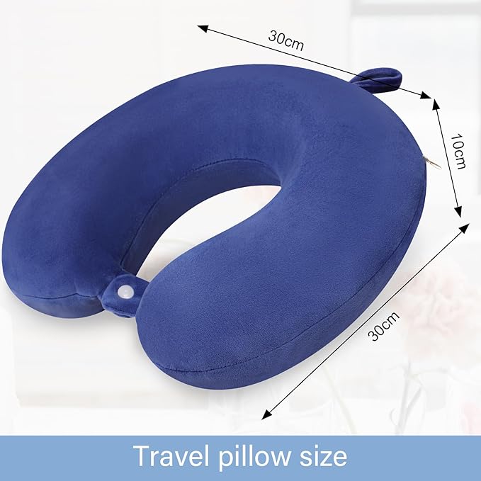 Travel Pillow Neck Pillow for Airplanes Memory Foam Neck Pillow for Traveling, Car, Home, Flight Portable Pillow for Sleeping Provide Head Neck Support Rest