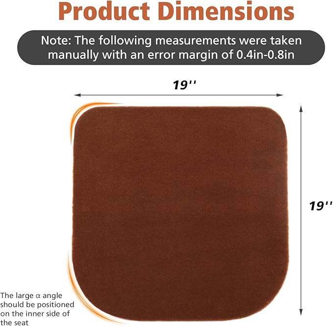 Genuine Wool Car Seat Cushion, Australian Soft Wool Auto Seat Pad Breathable and Sweat-Wicking Comfort Warm Universal Fit, 19.7''x19.7'' for Car Seats, Office Chairs, Home (Coffee)