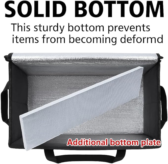 musbus Additional Bottom Plate XXXL Insulated Food Delivery Bag Cooler Bags heavy duty Catering Therma for doordash Keep Food Warm