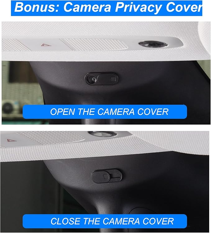 WinDu 5PCS Model 3 Model Y Center Console Organizer Tray Compatible for Tesla 2021-2024 Model Y and 2021-2023 Model 3 Accessories Armrest Hidden Box Storage Tray Cup Holder Camera Cover
