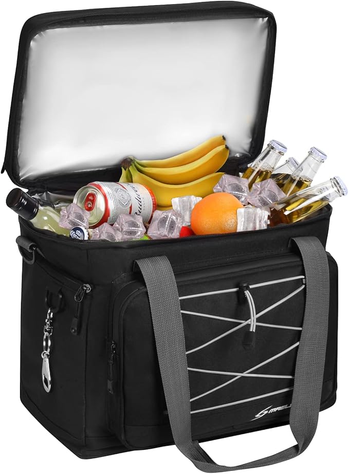 Maelstrom Portable Collapsible Soft Cooler Bag – 24/30/60 Cans Double-Deck Leakproof Ice Chest for Beach, Camping & Grocery