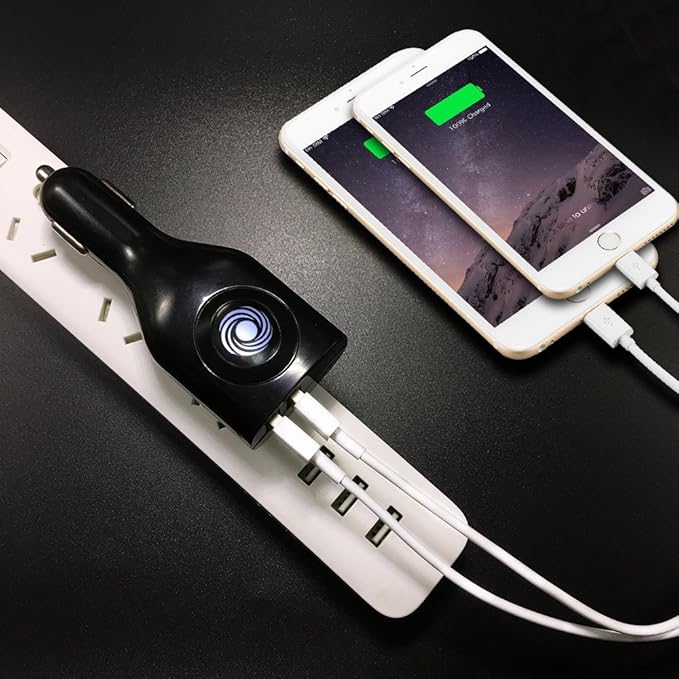 NDLBS Car Charger,Dual USB Wall Charger and Car Charger with Travel Adapter Foldable Plug Home for iPhone X Xs MAX 6 7 8 Plus, iPad mini Air Pro, S10 9 8 7 Plus, LG Google one Plus 6 Phone