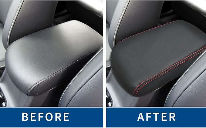 Compatible with Center Console Armrest Cover for Toyota RAV4 2013 2014 2015 2016 2017 2018 Leather Arm Rest Storage Box Lids Cushion Protector Pad