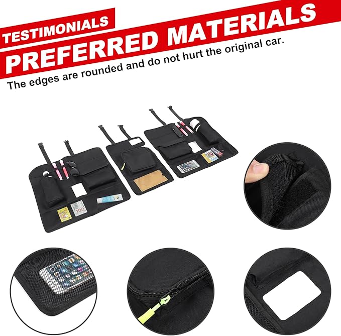 Back Seat Trunk Organizer Hanging Compatible with Lexus RX 2023-2026 RX350/RX450/RX500 Collapsible Car Storage Bag with Pockets Accessories