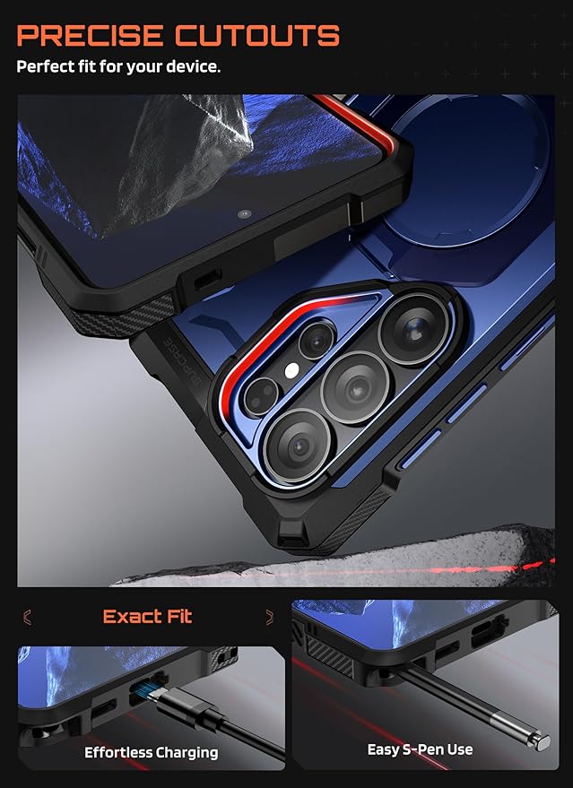 SUPCASE for Samsung Galaxy S26 Ultra Case with Kickstand (Unicorn Beetle Grip), [Wireless Charge Compatible] [Military-Grade Protection] Heavy-Duty Magnetic Phone Case for S26 Ultra 6.9 Inch, Cobalt