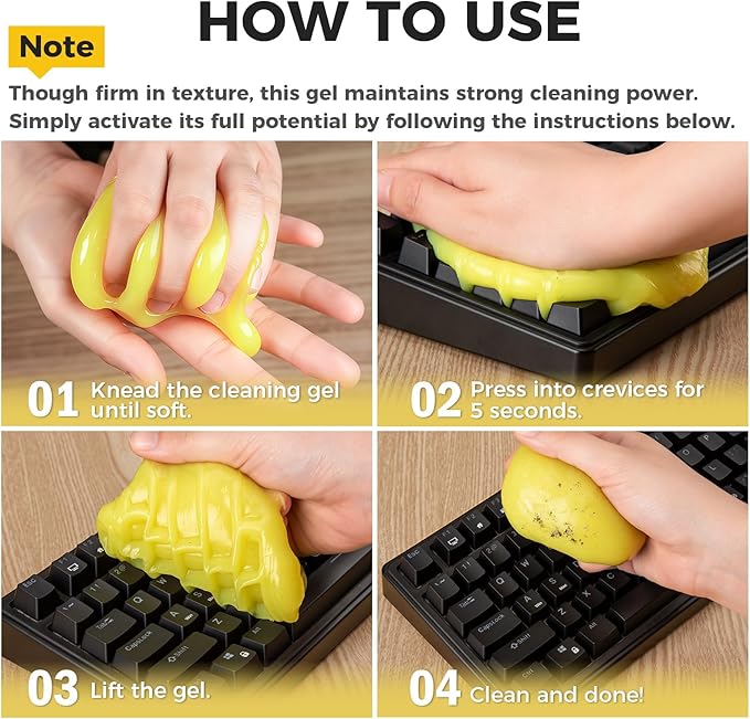 ASFSKY Car Cleaning Gel (Aromatherapy aroma) Dust Cleaning Putty Universal Car Interior Cleaner Keyboard Dust Remover Car Slime Gifts for Men Women girl（4 pack）
