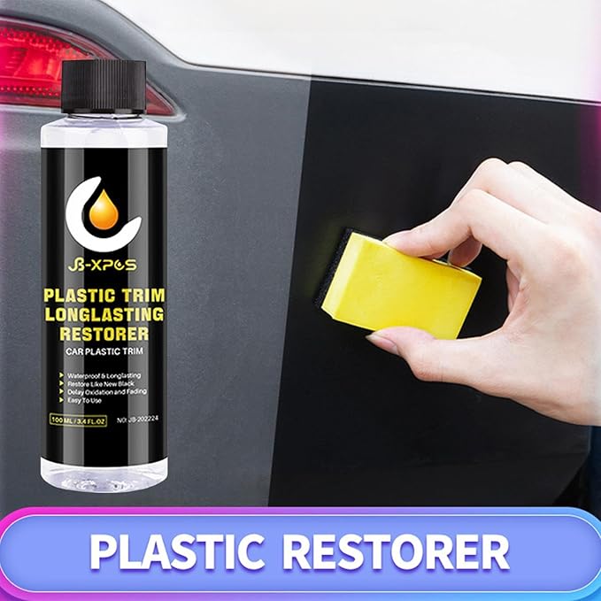 Generic Car Trim Restorer, Automotive Plasticc Restorer, Restore Rubber Plasticc, UV Protective Restorer, Oil Free & Odor Less Restorer, Resist Water & Dirt, Long Lasting 60 ML Restore, 100ml