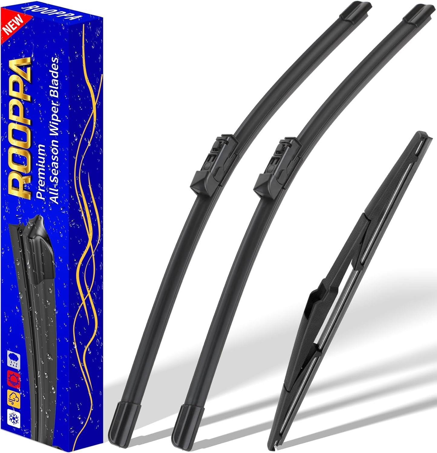 3 wipers Replacement for 2017-2022 2023 Mazda CX-5 2017-2022 2023 Mazda CX-9, Windshield Wiper Blades Original Equipment Replacement - 24"/18"/14" (Set of 3)