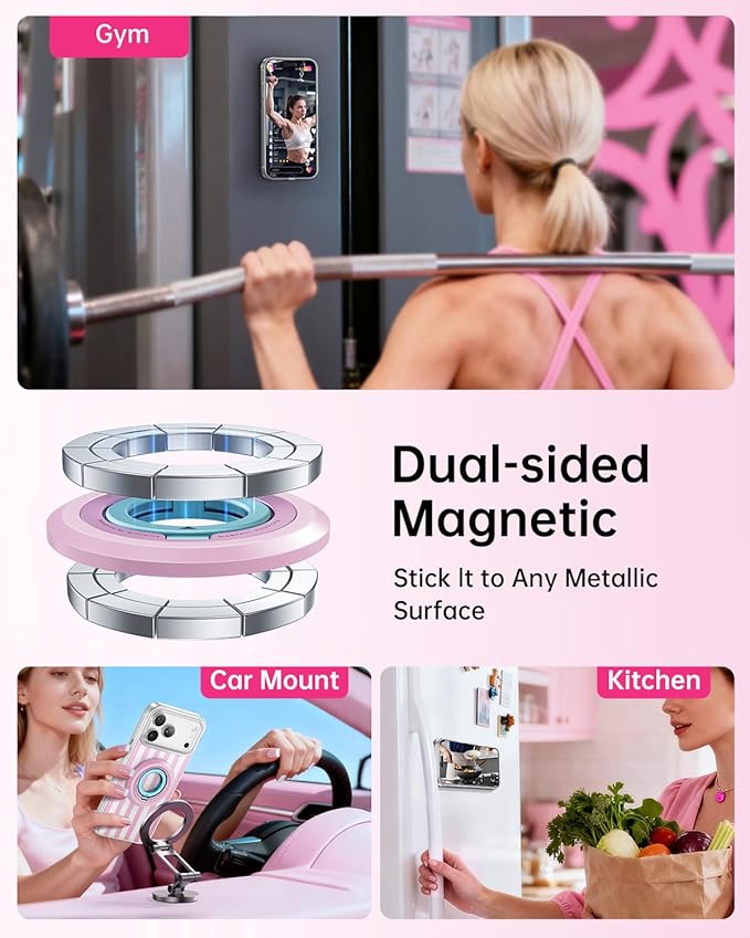 SYNCWIRE for MagSafe Phone Grip, Valentine's Galentine's Day Birthday Gifts for Her Women Mom Girlfriend Best Friends Sister Wife Teen Girl Magnetic Phone Ring Holder Kickstand