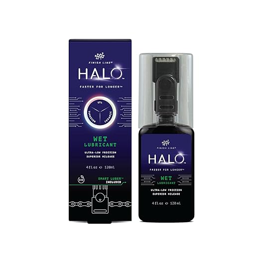 Halo Wax Bike Chain Lubricant | Premium Bicycle Care for Extended Drivetrain Performance Efficiency | Bottle with Smart Luber, 4 fl oz / 120 ml