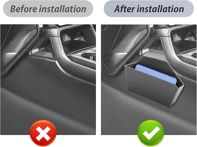 SKTU 2PCS for 2024 2025 2026 Ford Ranger Center Console Organizer for 2024-2026 Ford Ranger (XL/XLT/Lariat/Raptor) Central Console Hanging Storage Box Ford Ranger 2024 2025 2026 Accessories