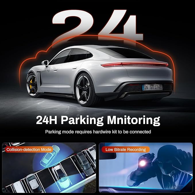 2.5K Dash Cam, Full HD Dash Camera for Cars, 5G Wi-Fi & App Control Car Camera with Super Night Vision, 170°Wide Angle, WDR, 24H Parking Mode, Free 64GB Card
