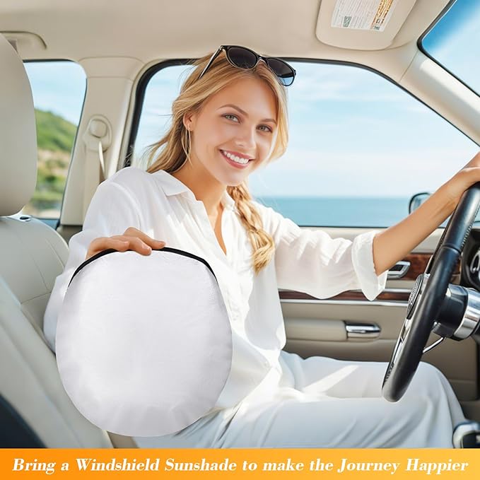 Windshield Sun Shade - Car Sun Shade Windshield, Reflector Sunshade Offers Ultimate Sun Protection for Hatchback, Truck, SUV, MPV