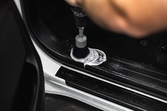 Detail Factory - Large Domed Drill Brush - Soft Bristle Drill Brush Attachment for Curved Surfaces & Car Detailing