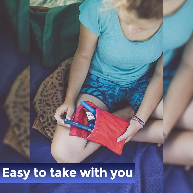 FRIO Cooling Wallet - Insulin Cooler for 45+ Hours of Stress Free On The Go - Red - Large
