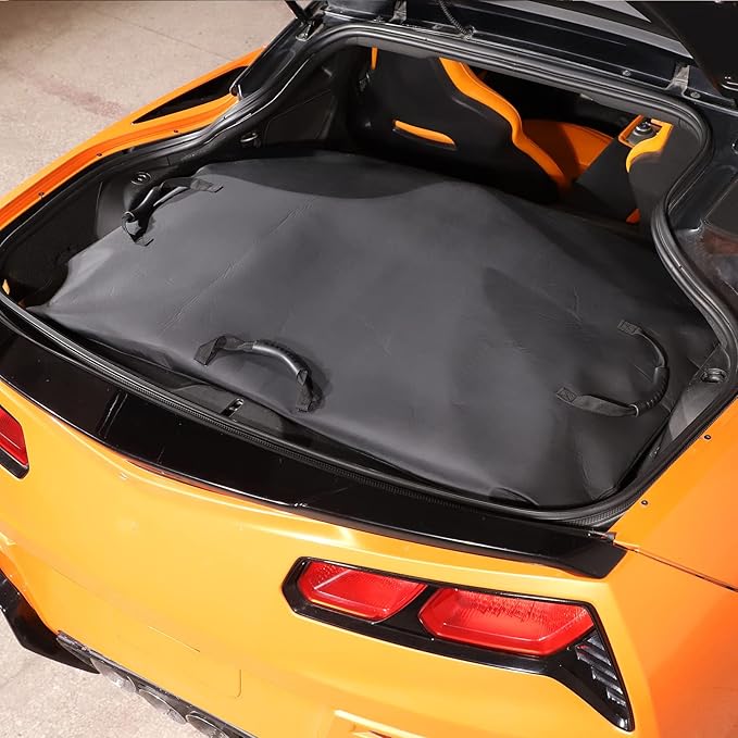 Hardtop Removable Roof Panel Storage Bag Compatible with Corvette C7 Stingray Coupe 2014 2015 2016 2017 2018 2019 (Manual Sunroof) Black Leather