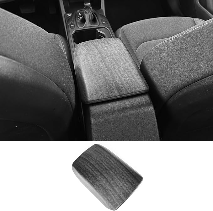 ABS Car Central Console Armrest Cover Armrest Cushion Cover Center Console Box Pad Compatible with Kia K4 2025-2026 Accessories (Wood Grain Style)