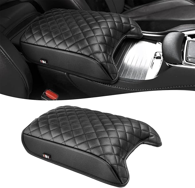 Center Console Armrest Cover Pad for Acura RDX 2019-2024, Middle Console Lid Protector Accessories, Vinyl Leather Cushioning, Anti-scratch, Black
