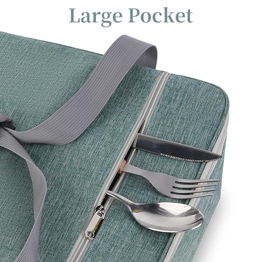 Bodaon Casserole Carriers for Hot or Cold Food, Fits 11"x15"Baking Dish, Portable Warmer for Travel,Insulated Casserole Carrier,Keep Warm Food Containers,Keeps Food Hot for Hours, Pioneer Woman, Green