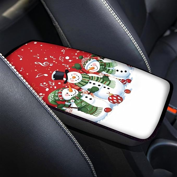 Music Snowman Arm Rest Cushion Pads for Vehicle Arm Rest Cushion Pads Anti-dust Dog & Cat Paws Protector Universal Fit for SUV/Truck/Vehicle