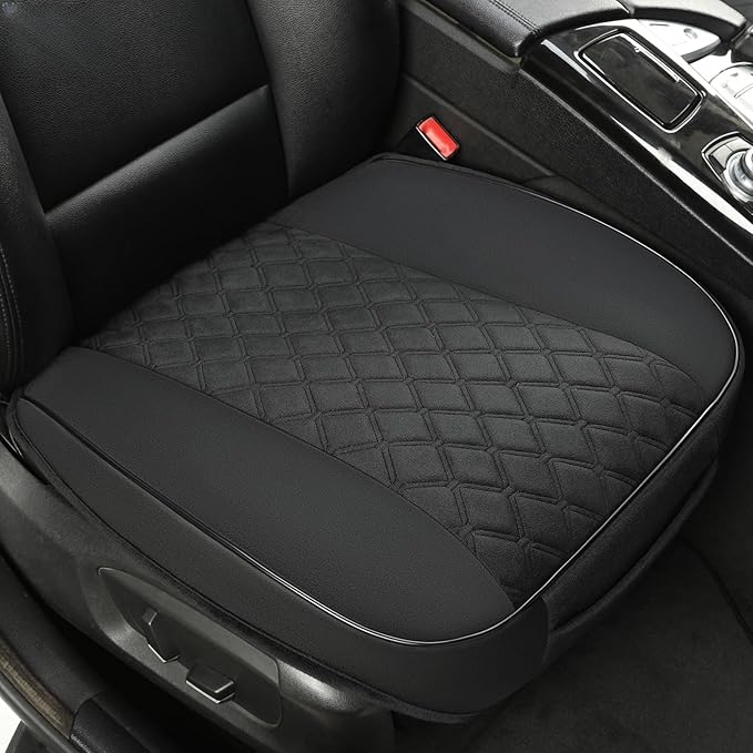 West Llama Front Car Seat Cover Protector, Comfortable Velvet Bottom Seat Cover Fits 95% of Vehicles,Cars,SUVs,Sedans,21.26 × 20.86 Inch(1PC-Black)