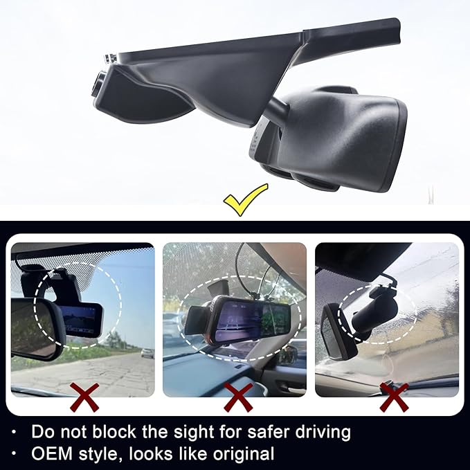 Mangoal Front 4K & Rear 1080p Dash Cam Custom Fit for Jeep Grand Cherokee 2016 2017 2018 2019 2020 2021, WK 2022 (Model C), Laredo Laredo X Overland Summit Trackhawk, OEM Look, WiFi & App,128GB Card