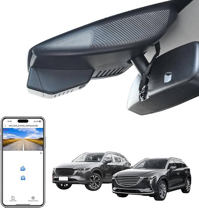 Mangoal STARVIS 2 Front 4K HDR Dash Cam IMX678, Fit for Mazda CX5 2019-2025 & CX-9 2020-2023, 5GHz WiFi, GPS, 64GB Card
