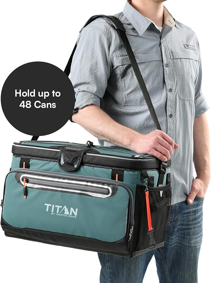 Titan by Arctic Zone Deep Freeze Cooler - Zipperless Hardbody Cooler - Deep Freeze Insulation, HardBody Liner, and SmartShelf