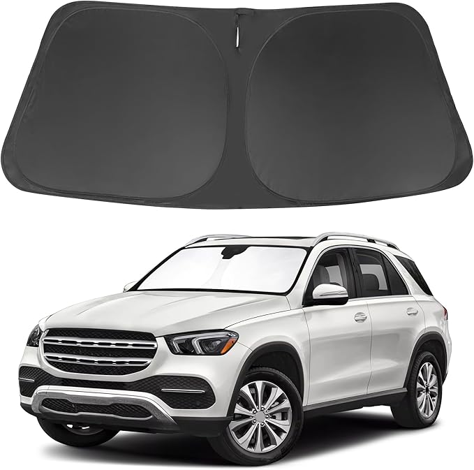 Windshield Sun Shade Compatible with 2020 2021 2022 2023 2024 2025 2026 Mercedes GLE 350 450 Accessories Window Sunshade Sun Visor Protector Keep Car Cool