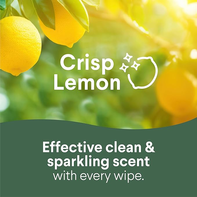 Clorox Disinfecting Cleaning Wipes Flex Pack, Bleach Free, Crisp Lemon, 75 Count (Pack May vary)