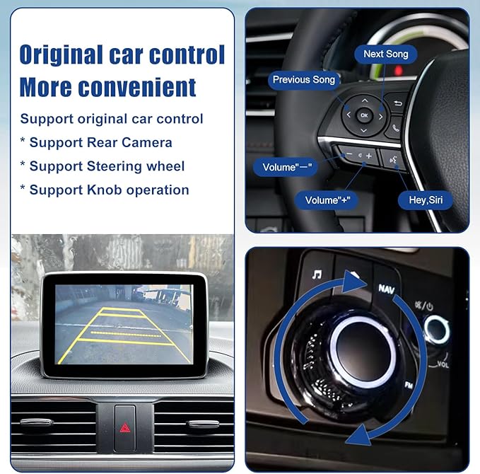 HMYC Mazda Wireless Carplay Retrofit Kit, TK78-66-9U0C OEM USB Hub Fits to MZD Connect System Compatible with Mazda 2/3/6/CX3/CX5/CX9/MX5 2014-2020(Only Supporting Wireless Carplay NO Android Auto)