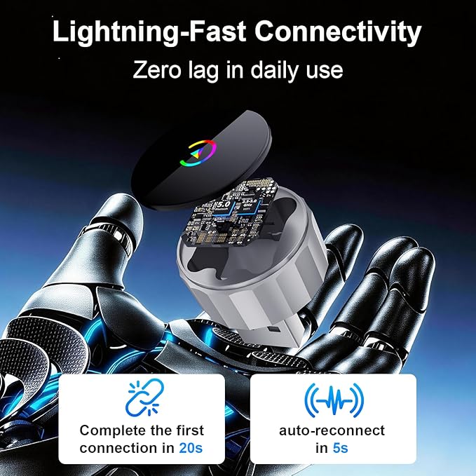 2026 upgraded wireless CarPlay adapter fast automatic connection stable connection mini plug-and-play adapter is suitable for iPhone and Android Auto compatible car with USB/USB-C (Silvery)