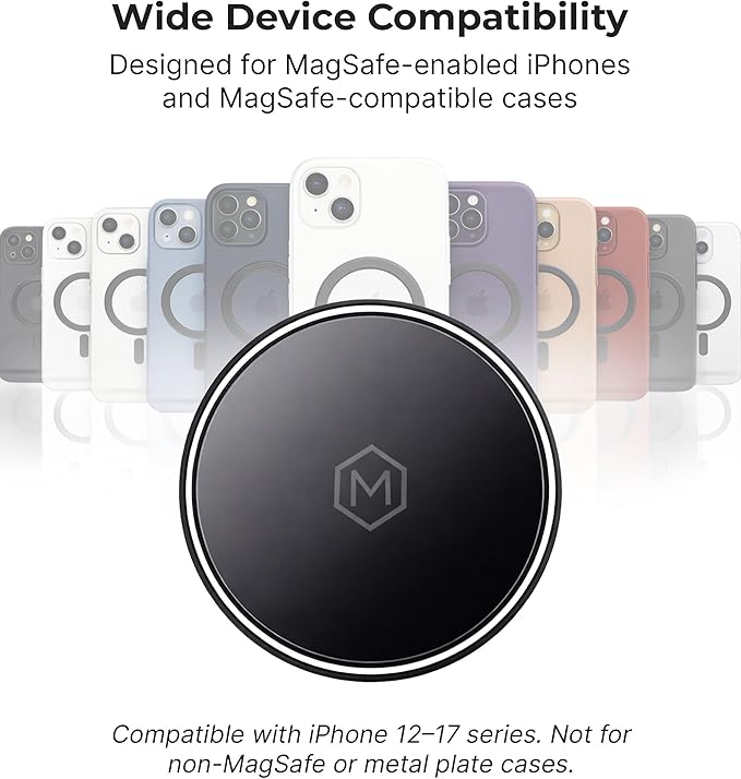 Qi2 15W Wireless Car Charger CD Mount for MagSafe - Magnetic Wireless Charger - Built in on/Off Switch for Charging - Fast Charging & Compatible with iPhone 17 16 15 14 13 12 Series