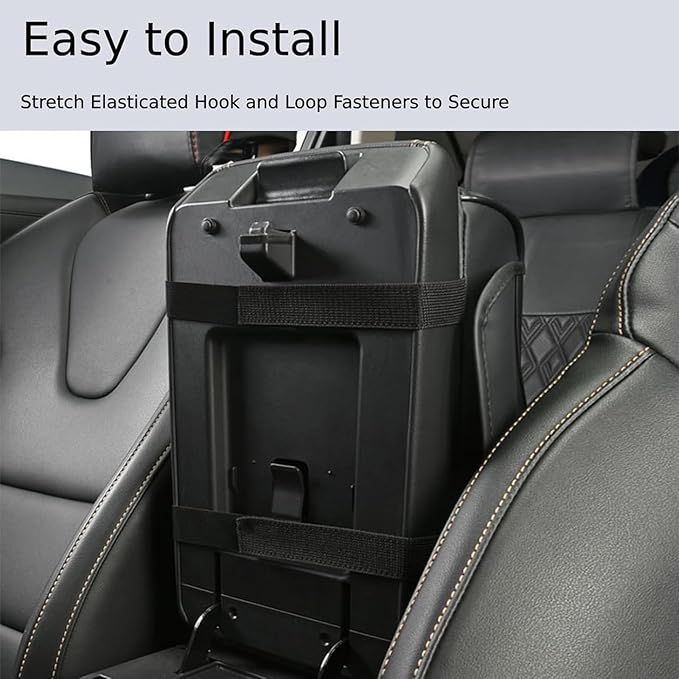 Car Center Console Cover for Hyundai Tucson 2021-2024, Leather Armrest Cushion Protector Pad with Tissue Box Holder Storage Pockets Cup Holder Phone Slot, F/Coffee