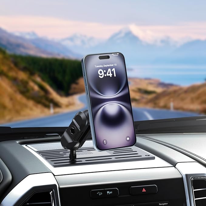 Metal Phone Mount for 2015-2020 Ford F 150 & 2017-2022 F250/350 Shakeproof Dash Mount Holder Cool Ford Accessory