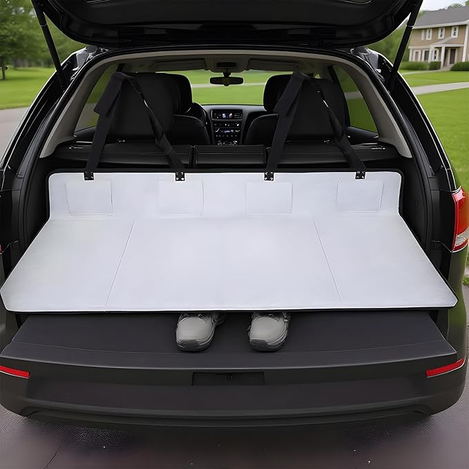 Car Sleeping, Non-Slip Foldable Mat, Waterproof Backseat Extender Advantage, Fabric Travel Kit, Vehicle Accessory with Easy Setup, Outdoor Camping Solution for Picnic Fishing Beach