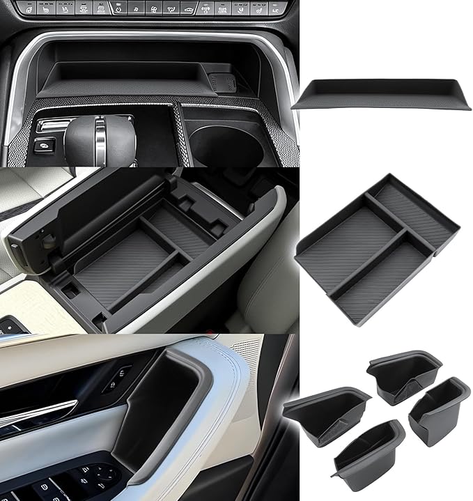 LFOTPP for Mazda CX-90 CX-70 Center Console Organizer for 2024 2025 2026 Mazda CX-90 CX-70 Middle Armrest Storage Tray Insert, OEM Fit, Non-Slip Waterproof 6PCS Interior Accessories