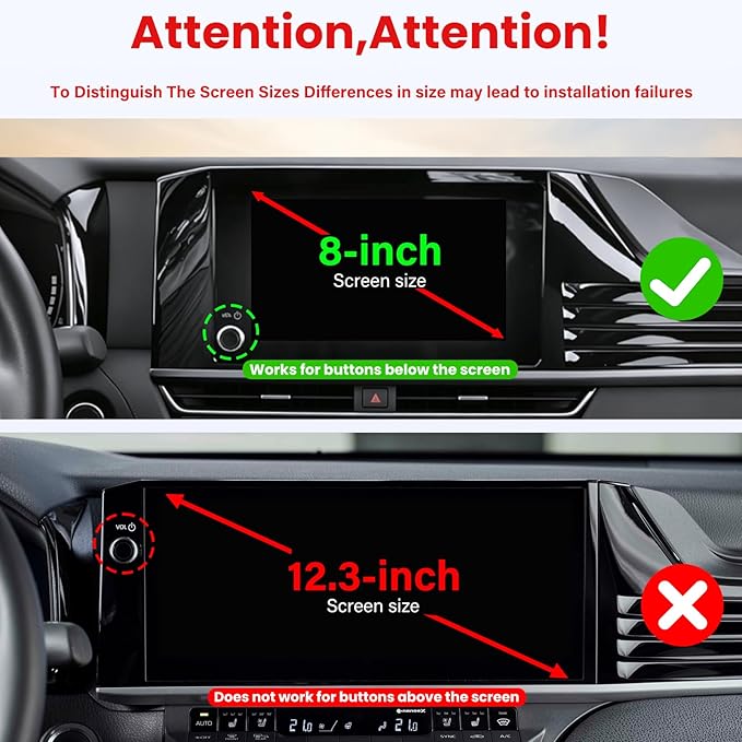 Car Phone Holder Fit for Toyota Camry LE/SE 2025-2026 Accessories -Cell Phone Mount for Camry 8 inch Touchscreen Hands-Free 360° Rotation(NOT FIT 12.3 inch) Does Not Affect Air Vent