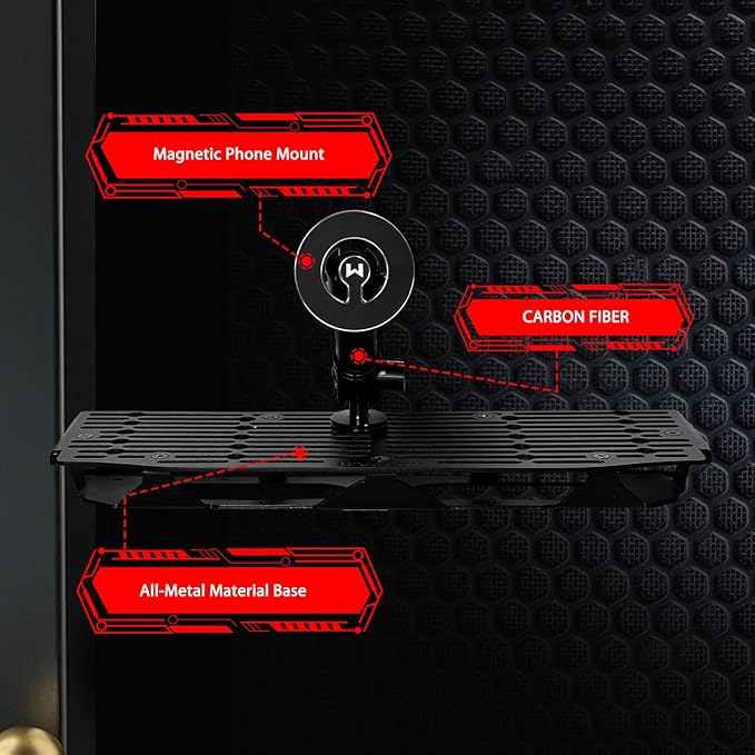 WXRYLYN 2025 2024 F150 Metal Dash Platform Phone Mount Magnetic Phone Holder for 2021-2025 F150 & 2021-2023 Raptor Cell Phone Holder Dash Phone Mount 2024 F150 Dash Mount