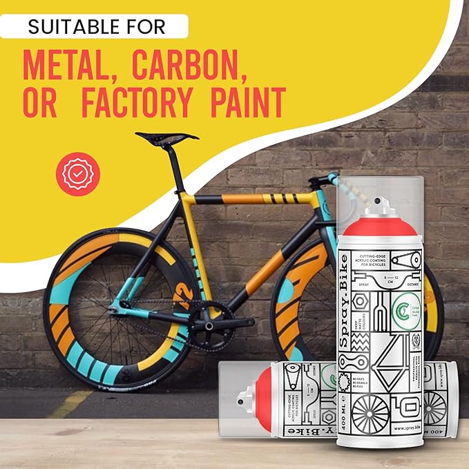 Spray.Bike Spray Paint | Designed Mainly for Bicycles | Multi-Use Acrylic Spray Paint for Metal, Plastic | High Coverage Bike Paint, 400ml